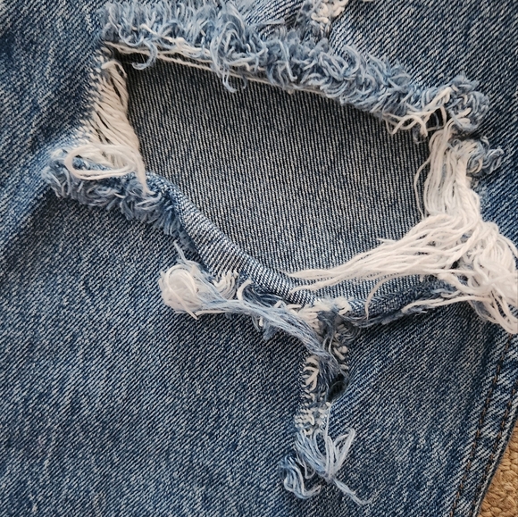 ABERCROMBIE '90s straight ultra high rise distressed curve love jeans 25/0 short - Picture 8 of 10